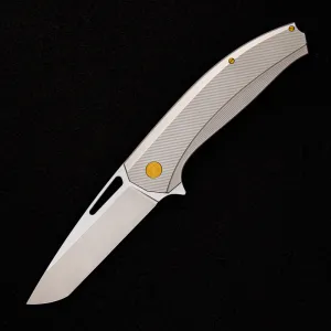 Veli – Titanium Handle – RWL-34 Blade – Gold Titanium Hardware