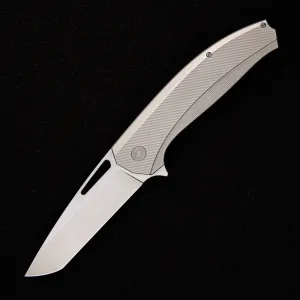 Veli – Titanium Handle – RWL-34 Blade – Silver Titanium Hardware