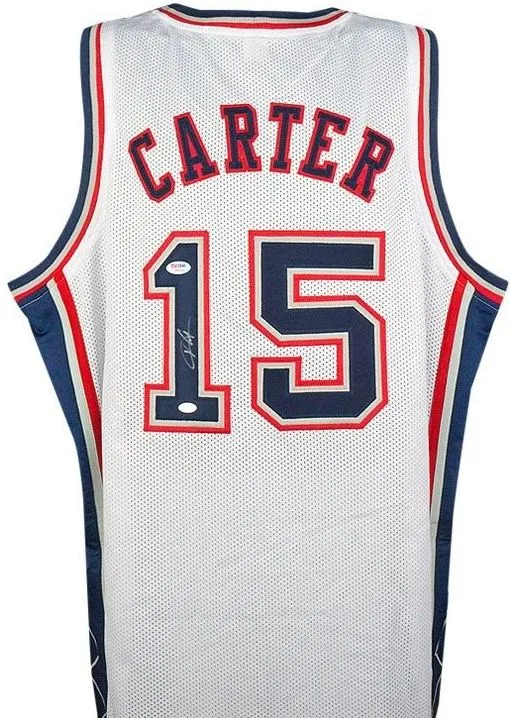 Vince Carter Signed Autographed New Jersey Nets Basketball Jersey (PSA/DNA COA)