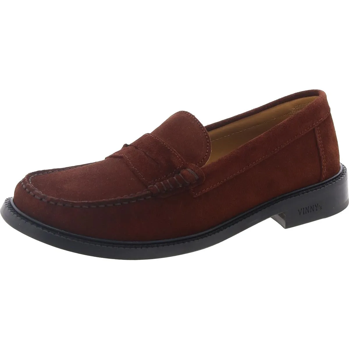 VINNY's Mens Yardee Padded Insole Leather Loafers