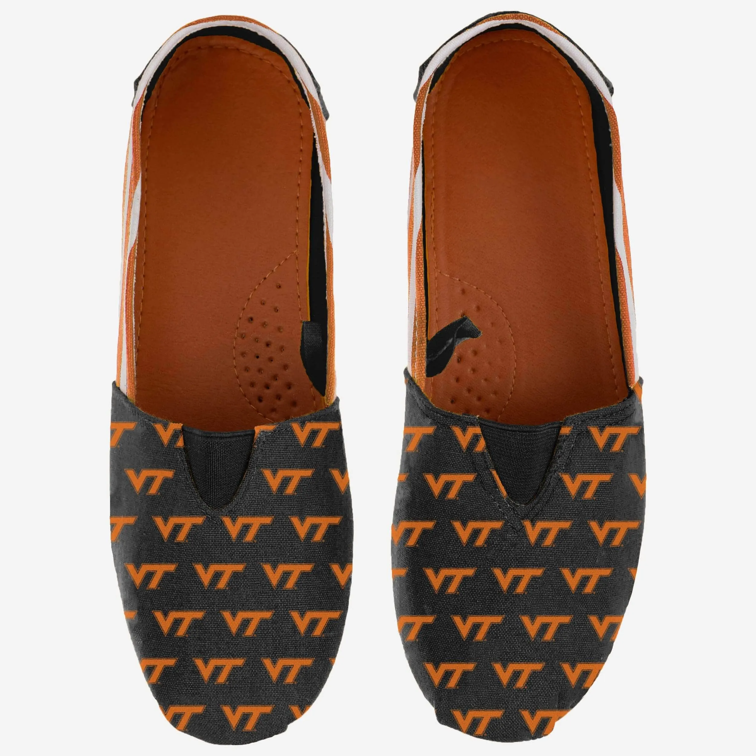 Virginia Tech Hokies Womens Stripe Canvas Shoe