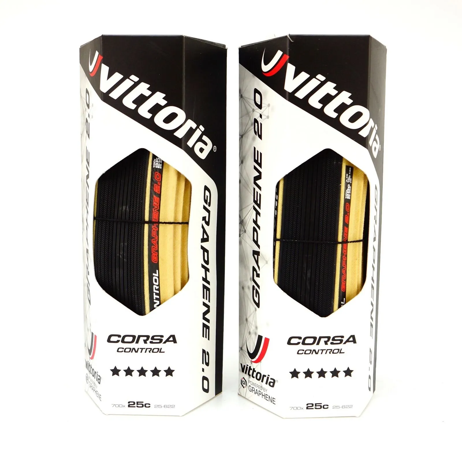 Vittoria Corsa Control G 2.0 700x25C Clincher Bike Tire 320TPI Para Skinwall