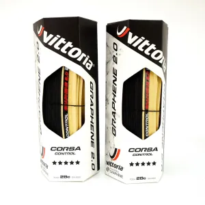 Vittoria Corsa Control G 2.0 700x28C Bike Folding Tire 320TPI Para Skinwall