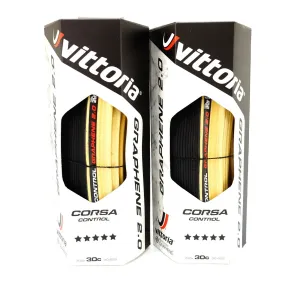 Vittoria Corsa Control G 2.0 700x30C Clincher Bike Tire 320TPI Para Skinwall