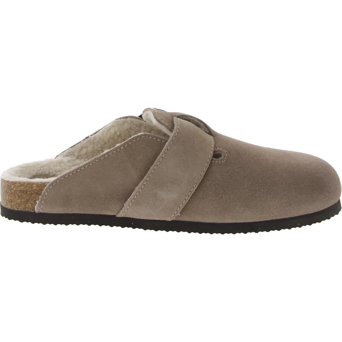 White Mountain Womens Big Sur Suede Faux Fur Lined Loafers