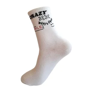 White Socks - Graphic Nope Design (Pack of 1)