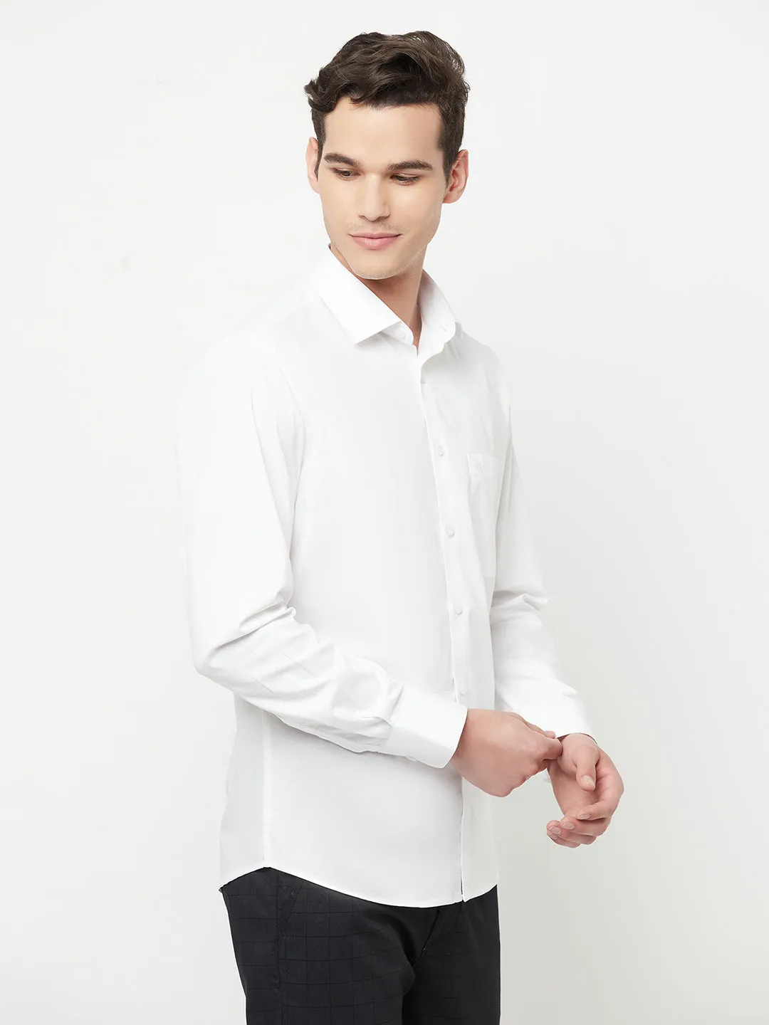 White Solid Shirt