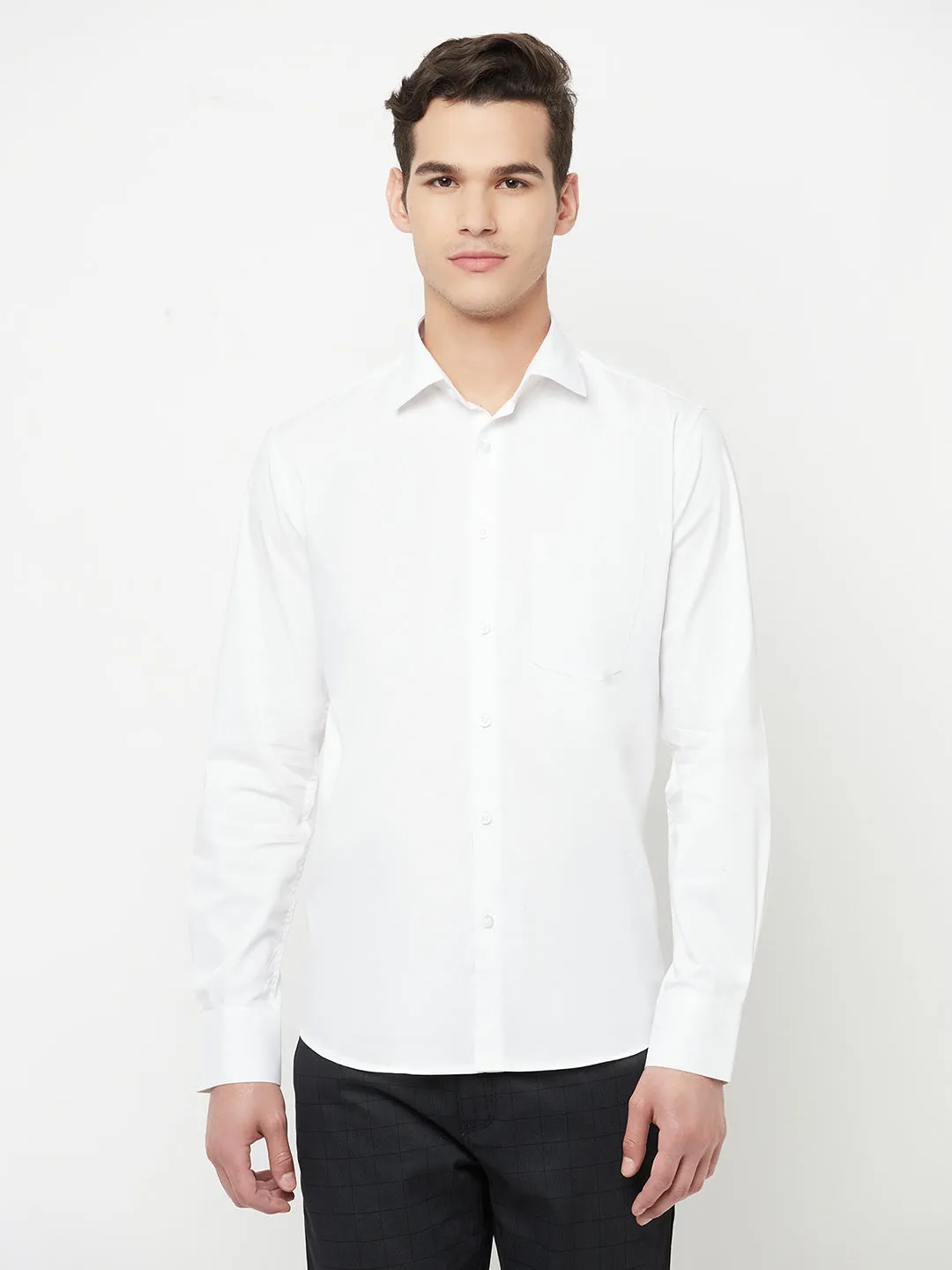 White Solid Shirt