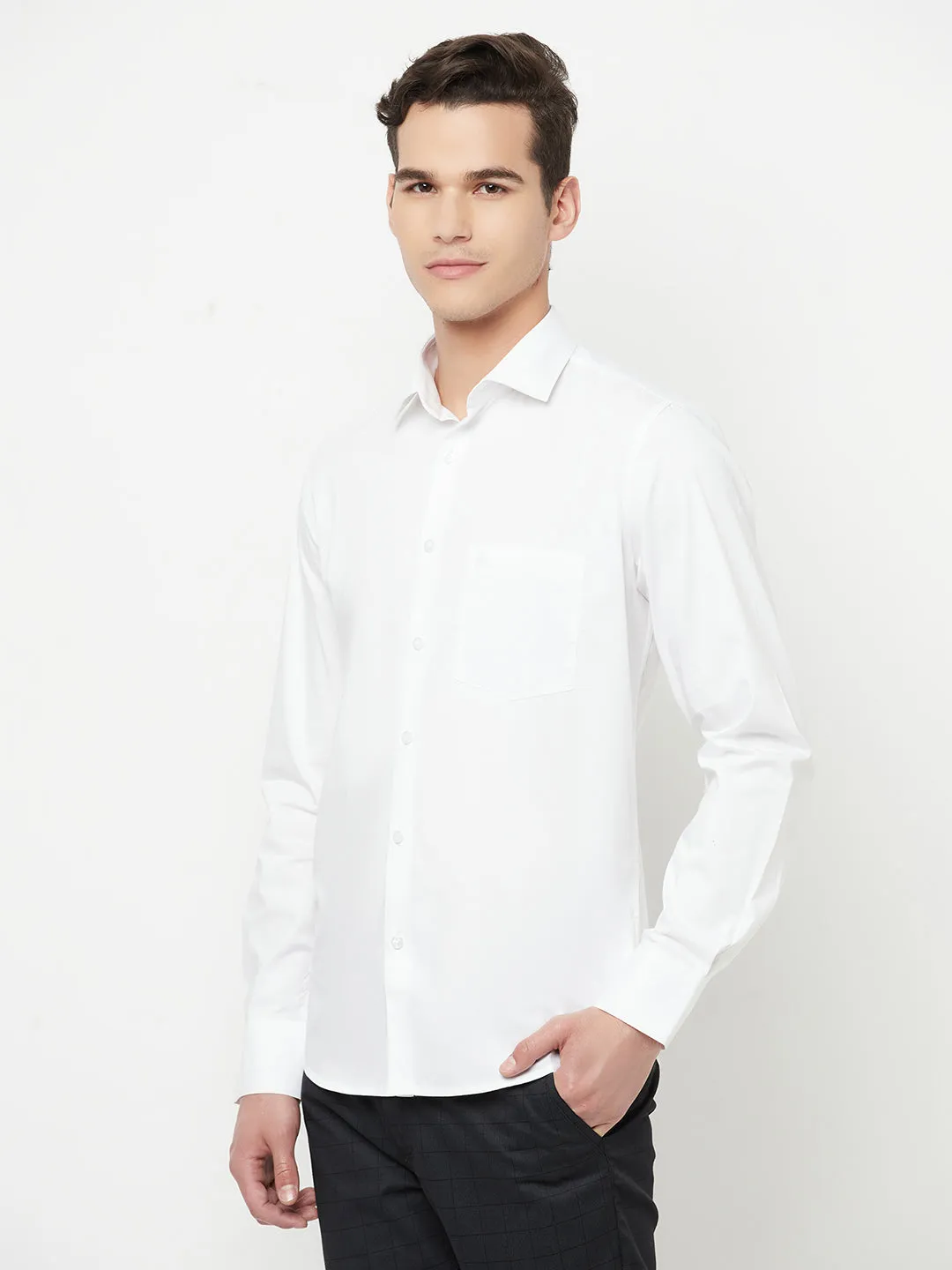 White Solid Shirt