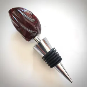 Wine Bottle Stopper with Natural Amber