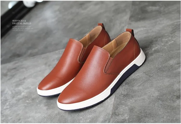 Winter Men Leather boots Loafers Shoes Fashion Warm Cotton Brand ankle boots lace up men Shoes footwear