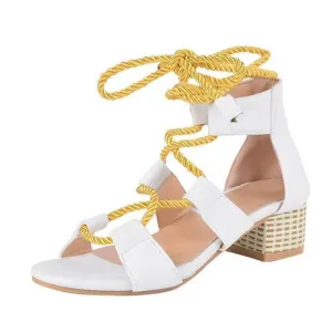 Women Ankle Strap Heels Leopard Print Sandals