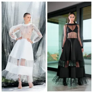 Women White Dress, Futuristic Clothing, Sheer Dress, See Through Dress, Maxi Dress, Alternative Wedding Dress, Futuristic Wedding Dress