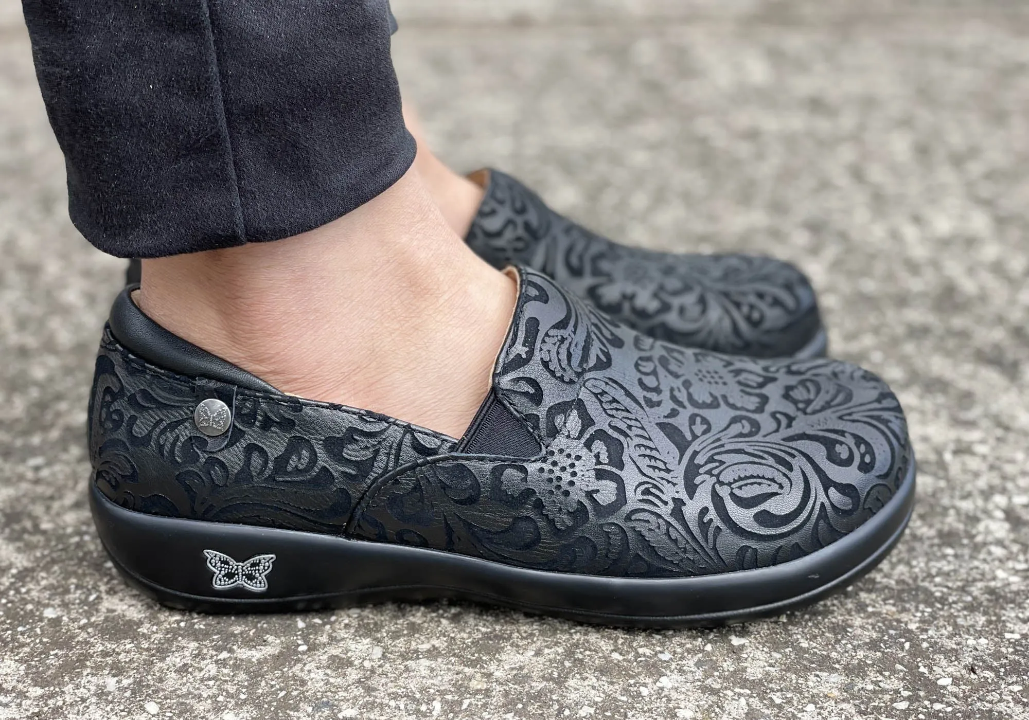 Womens Alegria Keli Comfortable Leather Professional Slip On Shoes
