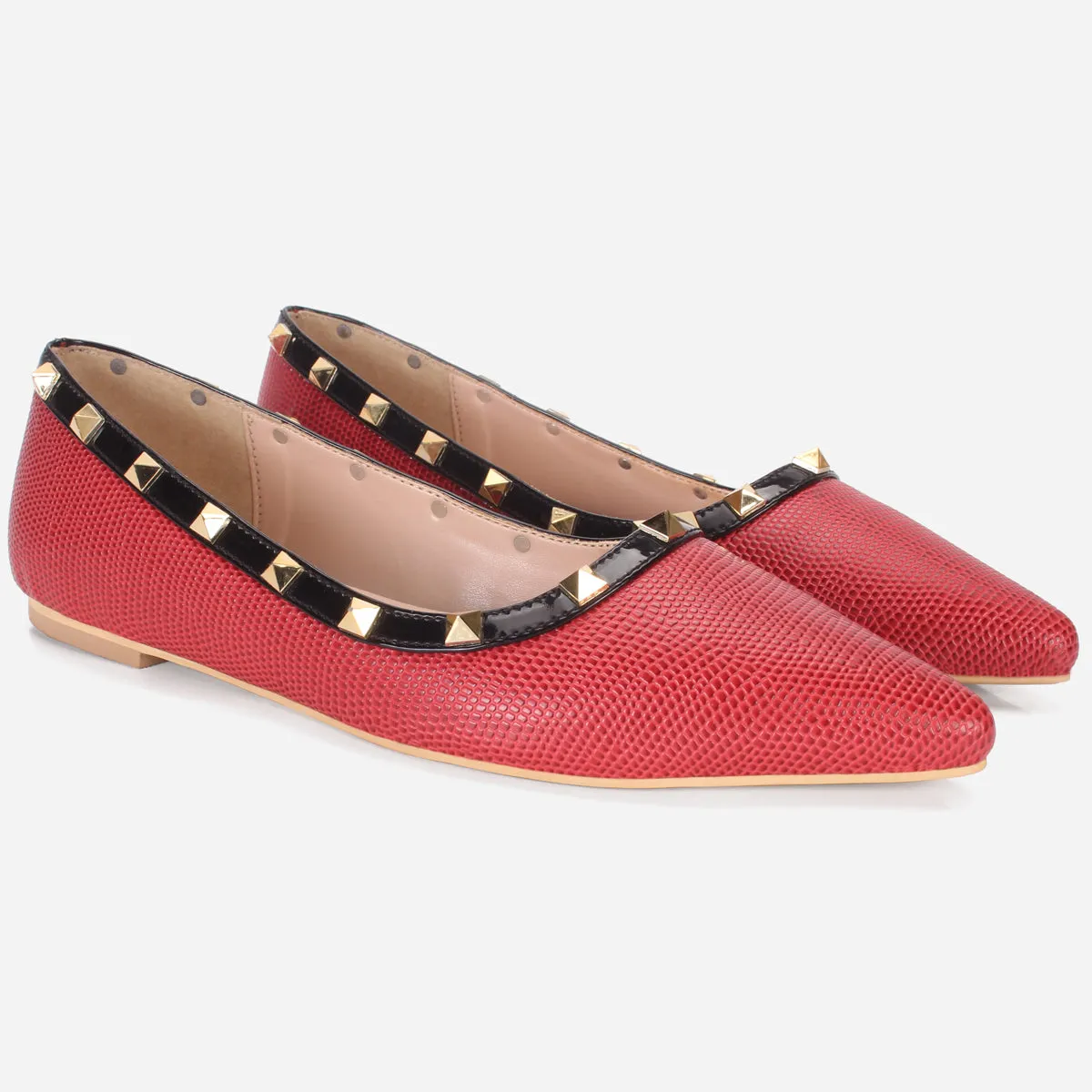 Womens "ADELAIDA  "Pointed Adorned Flat Shoes