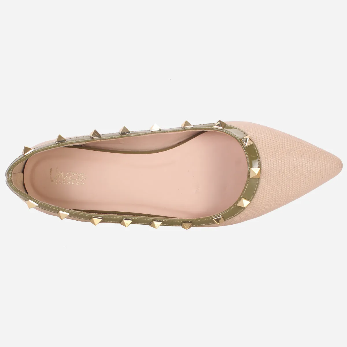 Womens "ADELAIDA  "Pointed Adorned Flat Shoes