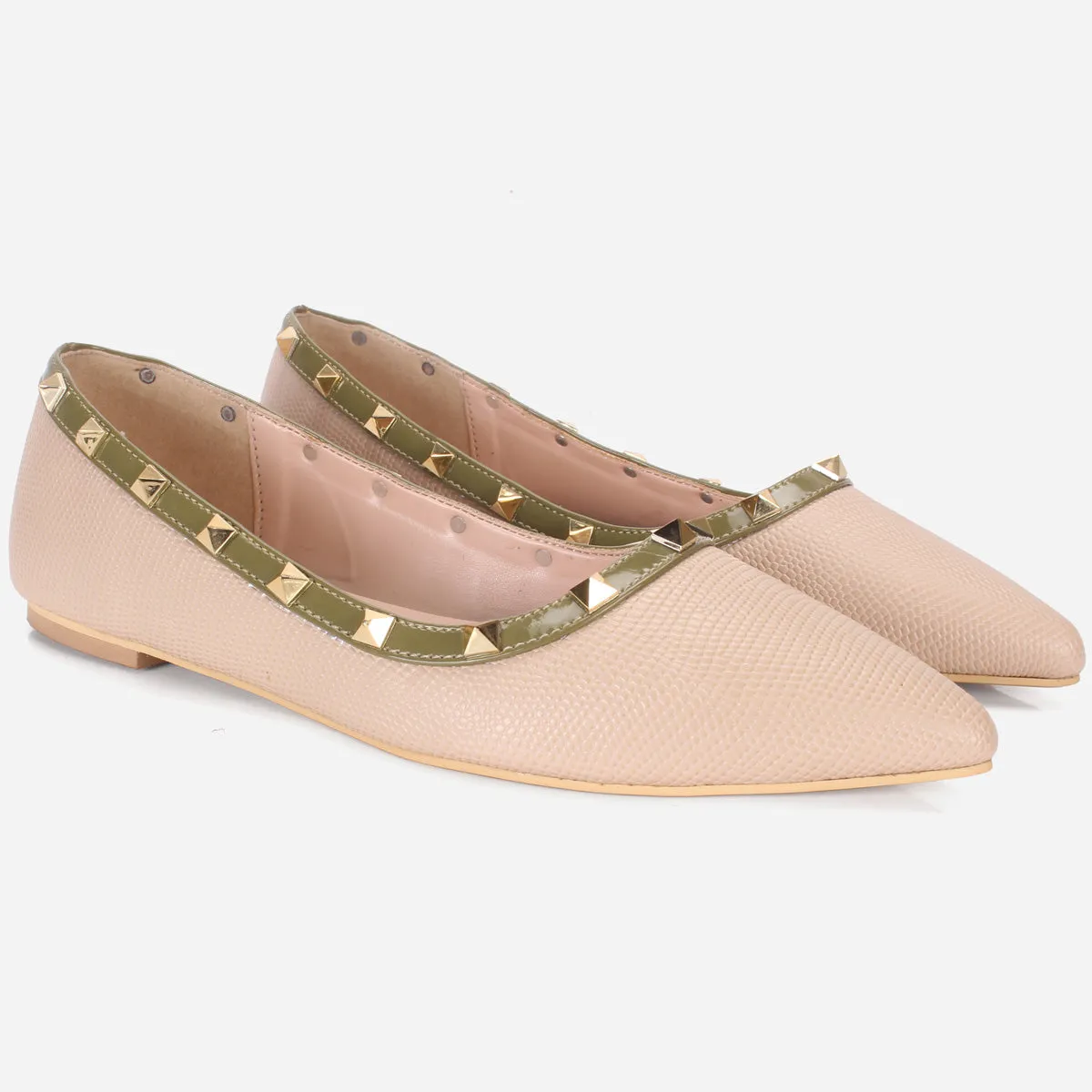Womens "ADELAIDA  "Pointed Adorned Flat Shoes