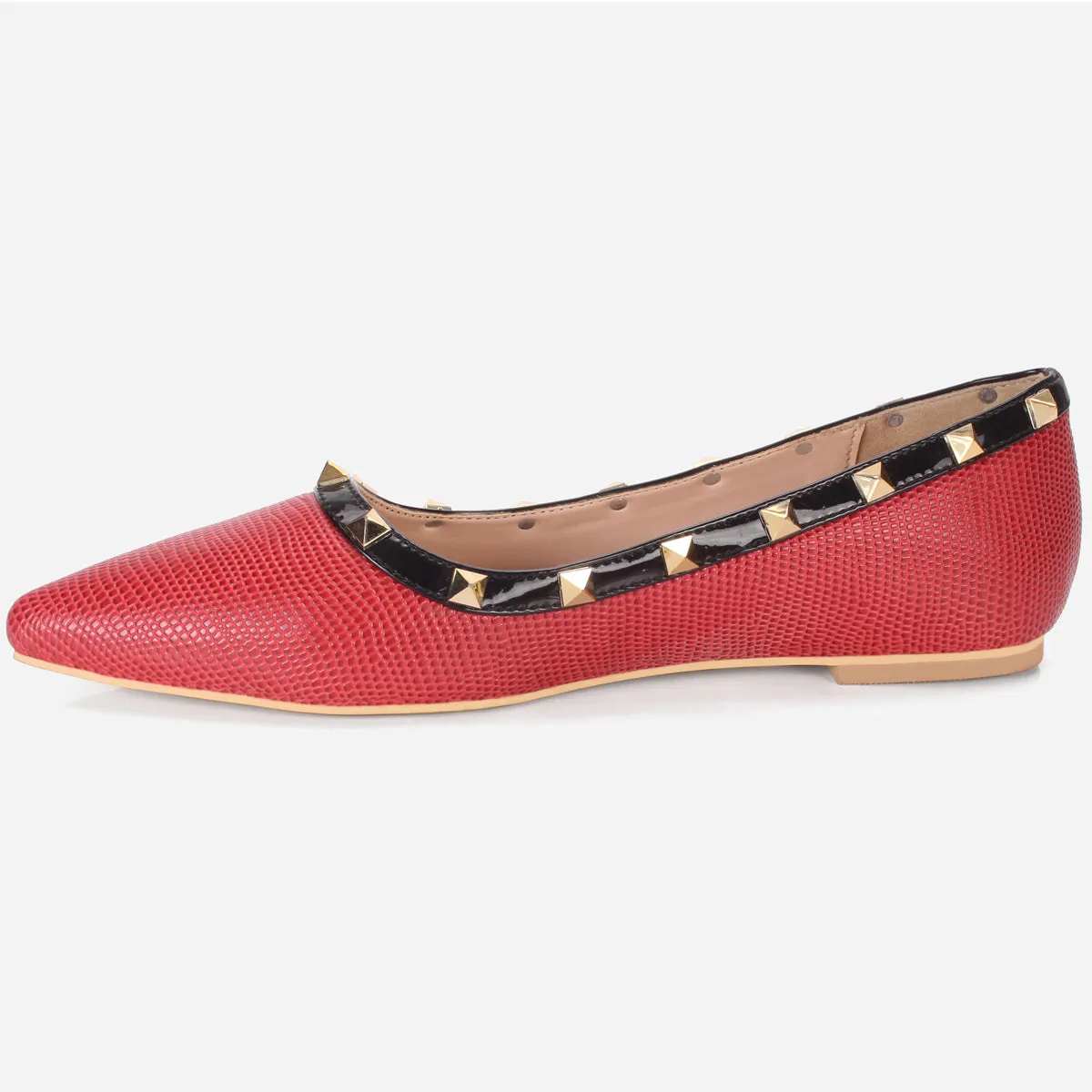 Womens "ADELAIDA  "Pointed Adorned Flat Shoes